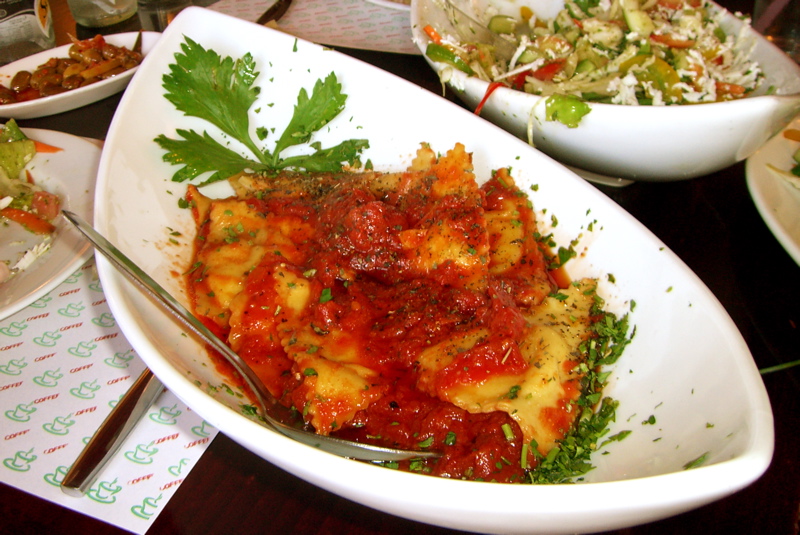 Delicious ravioli at Jovani restaurant in Tiberias, Israel Delicious ravioli at Jovani restaurant in Tiberias, Israel