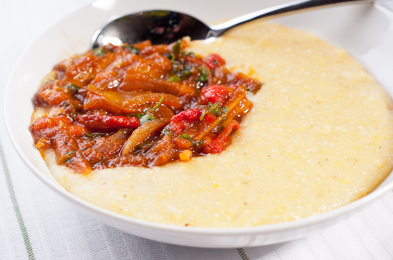 Polenta with Pepperonata