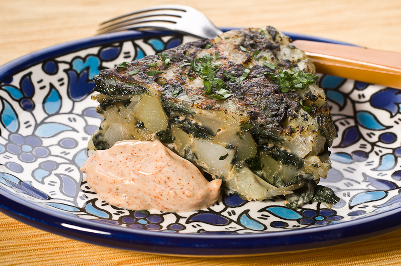 Tortilla De Espinaca - Spanish Omelet with Spinach