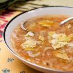 Celery Soup with Fregola or Israeli Couscous