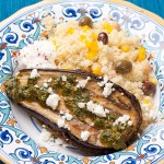 Chermoula Stuffed Eggplant