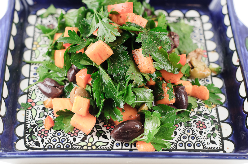 Persimmon Parsley Olive Salad