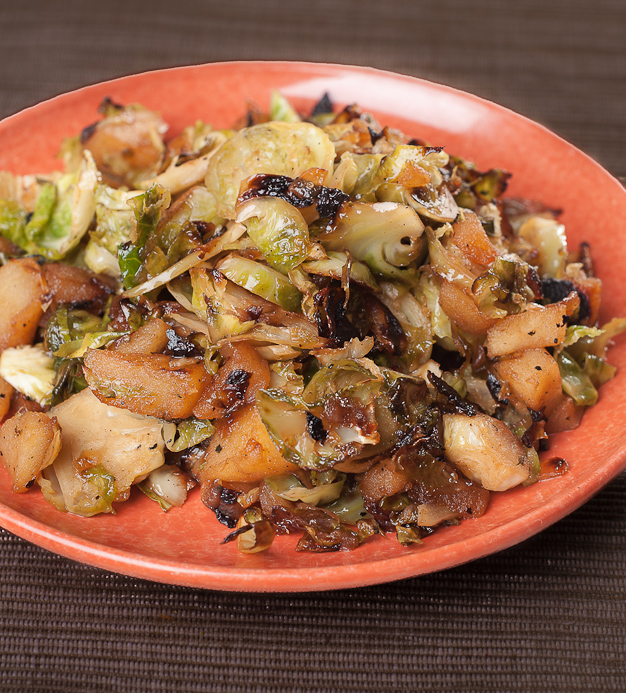 Brussels Sprout and Apple Hash