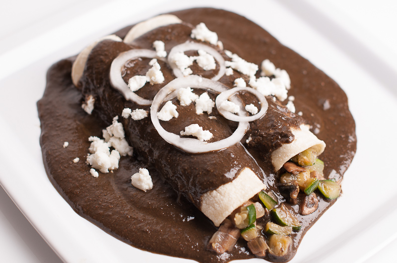 Vegetarian Enchiladas de Mole