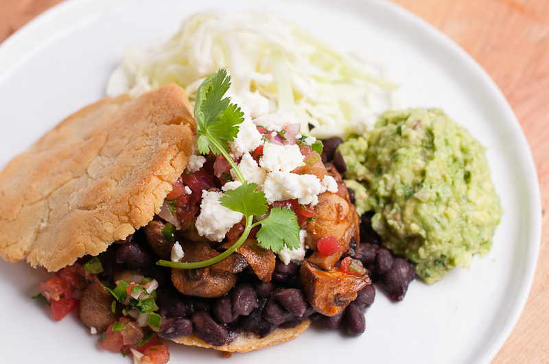 Gorditas with Roasted Mushrooms